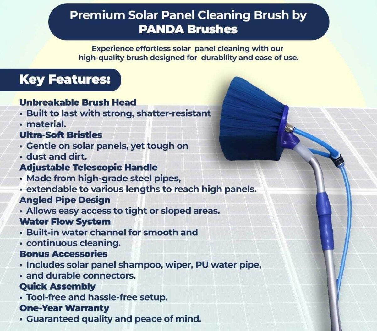 Premium Solar Panel Cleaning Brush - Image 3